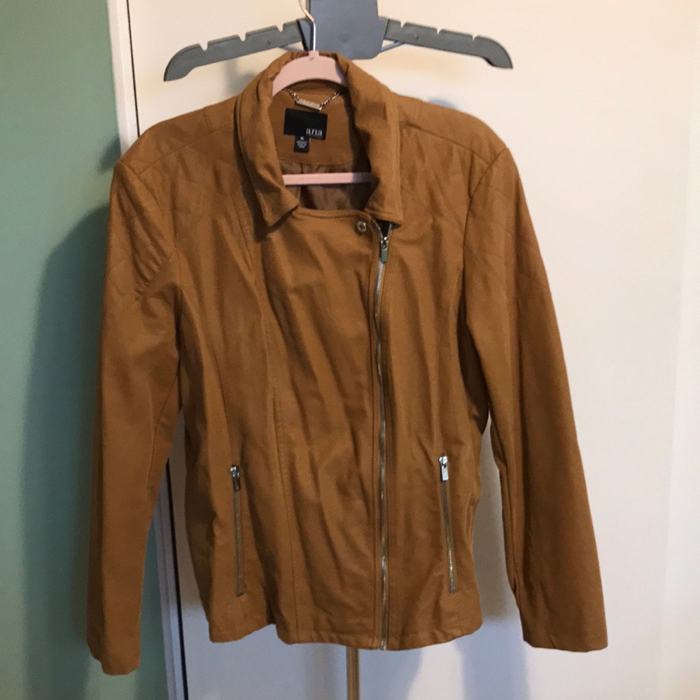 Women's Tan Jacket faux suede